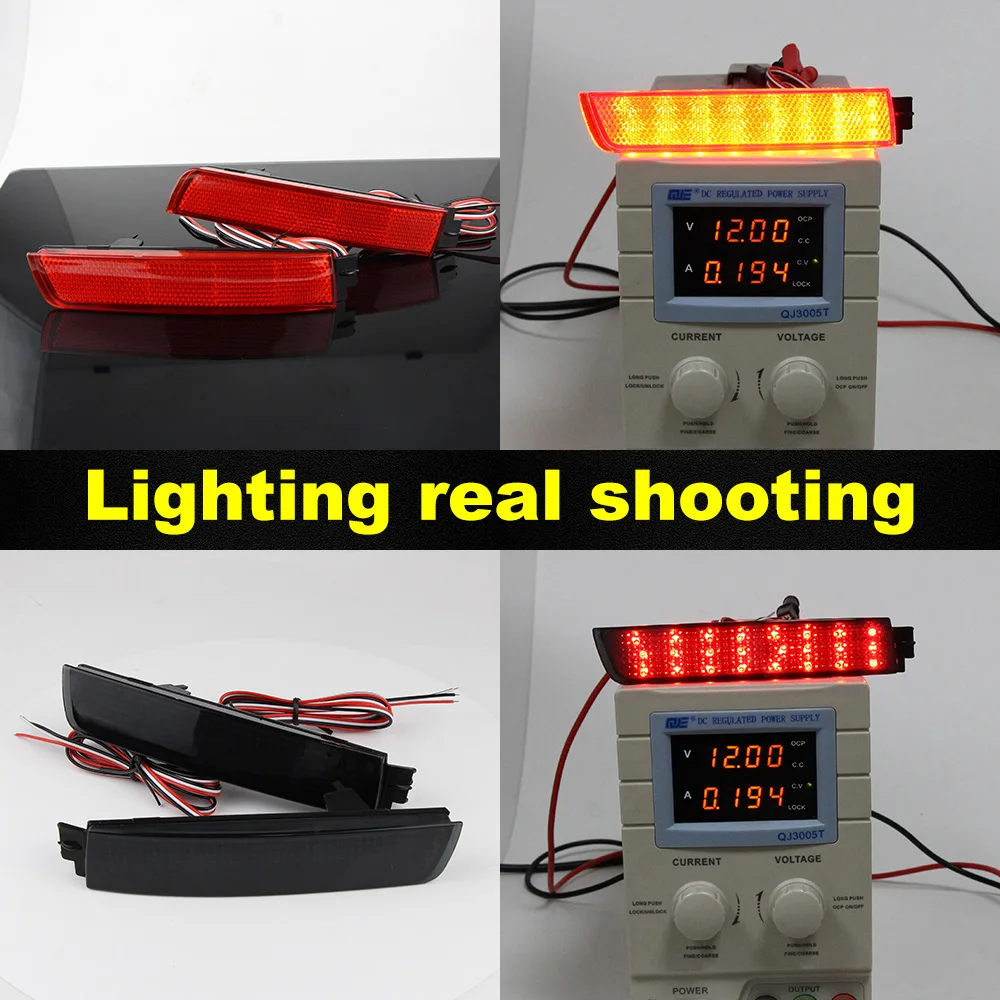 2Pcs Car Rear Bumper Reflector Lights for Infiniti FX35 FX37 FX50 Nissan Juke Murano Sentra Quest Fog Warning Light