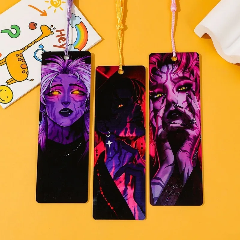 K팝 데몬 헌터즈 조이 루미 에이비 사자 개성 있는 창의적인 태슬 북마크 학생들을 위한 정교하고 편리한 독서 태그