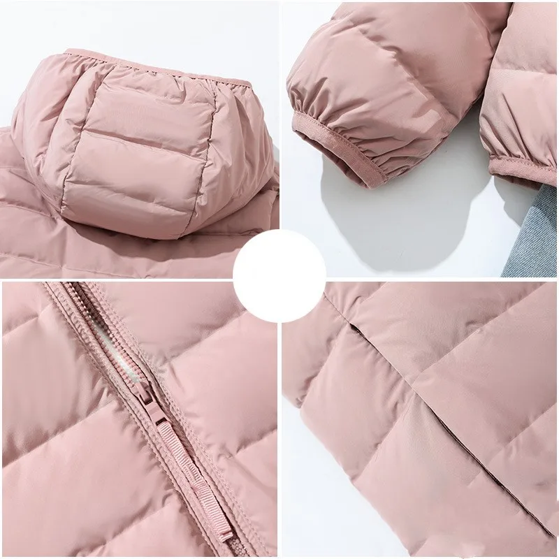 Imagem -05 - Cabolsas Puffer Ultraleves com Capuz para Mulheres Cabolsa 90 Branco de Pato para Baixo Ajuste Fino Curto Moda Feminina Coreana Novo Outono e Inverno 2023