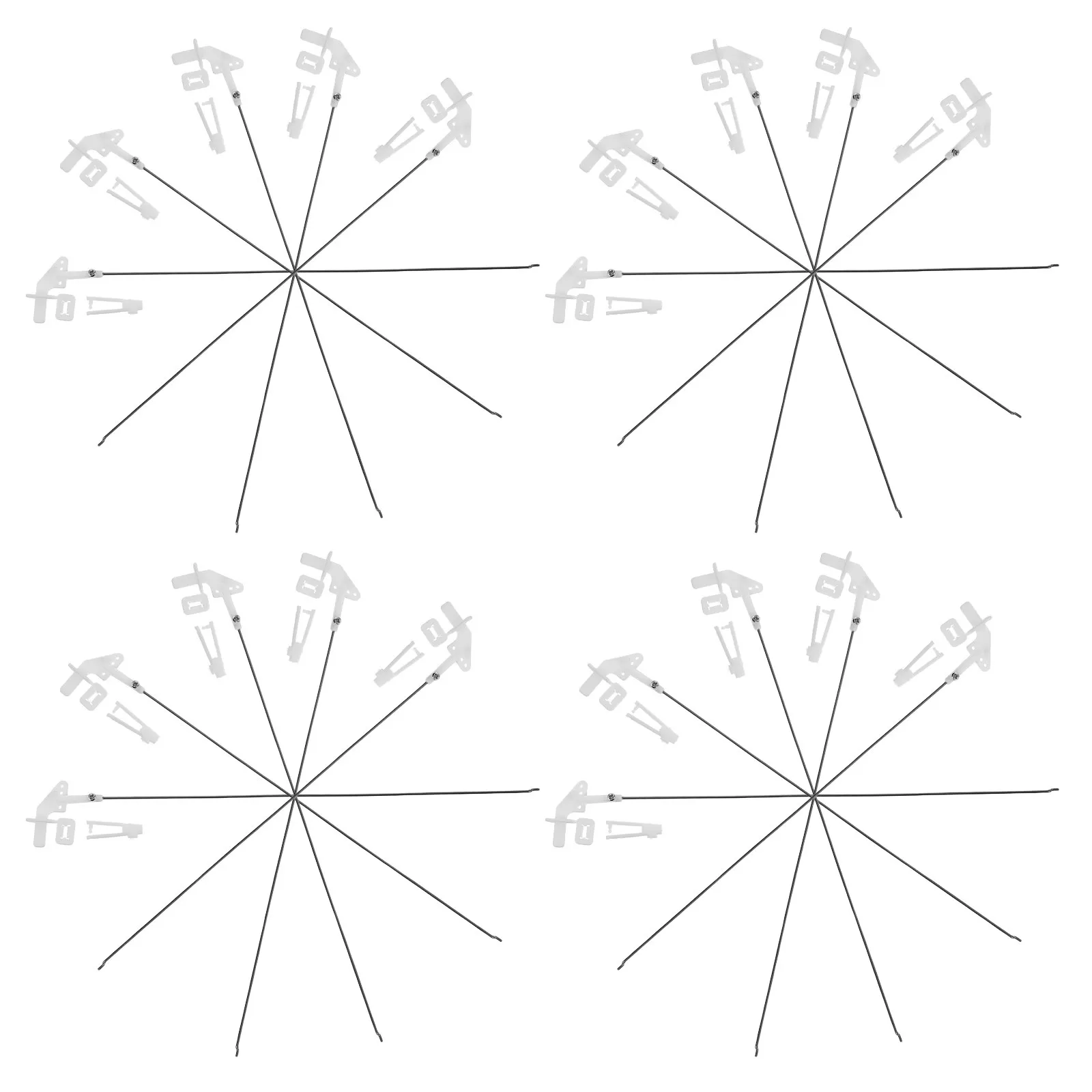 20Sets Metal Push Rods with Adjustable Connectors for Fixed Wing Rc Plane Control Horns Linkage Stopper Rc Airplane Accessories