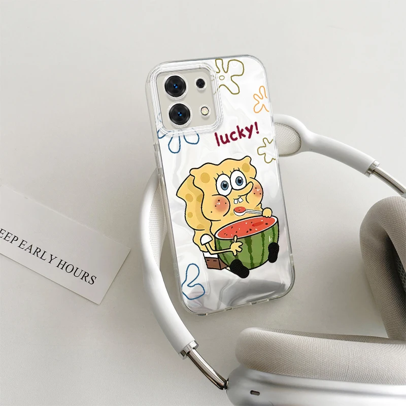 Cartoon Gradient SpongeBob SquarePants custodia per telefono per Redmi Note 13 12 11 10 Pro Plus 13C 12C 10C 9C A2 A1 Cover posteriore antiurto