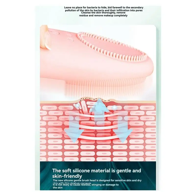 B47B-Face Scrubber Exfoliator,แปรงทำความสะอาดผิวหน้ากันน้ำ, อุปกรณ์ทำความสะอาดผิวหน้า, สำหรับการนวดและทำความสะอาด