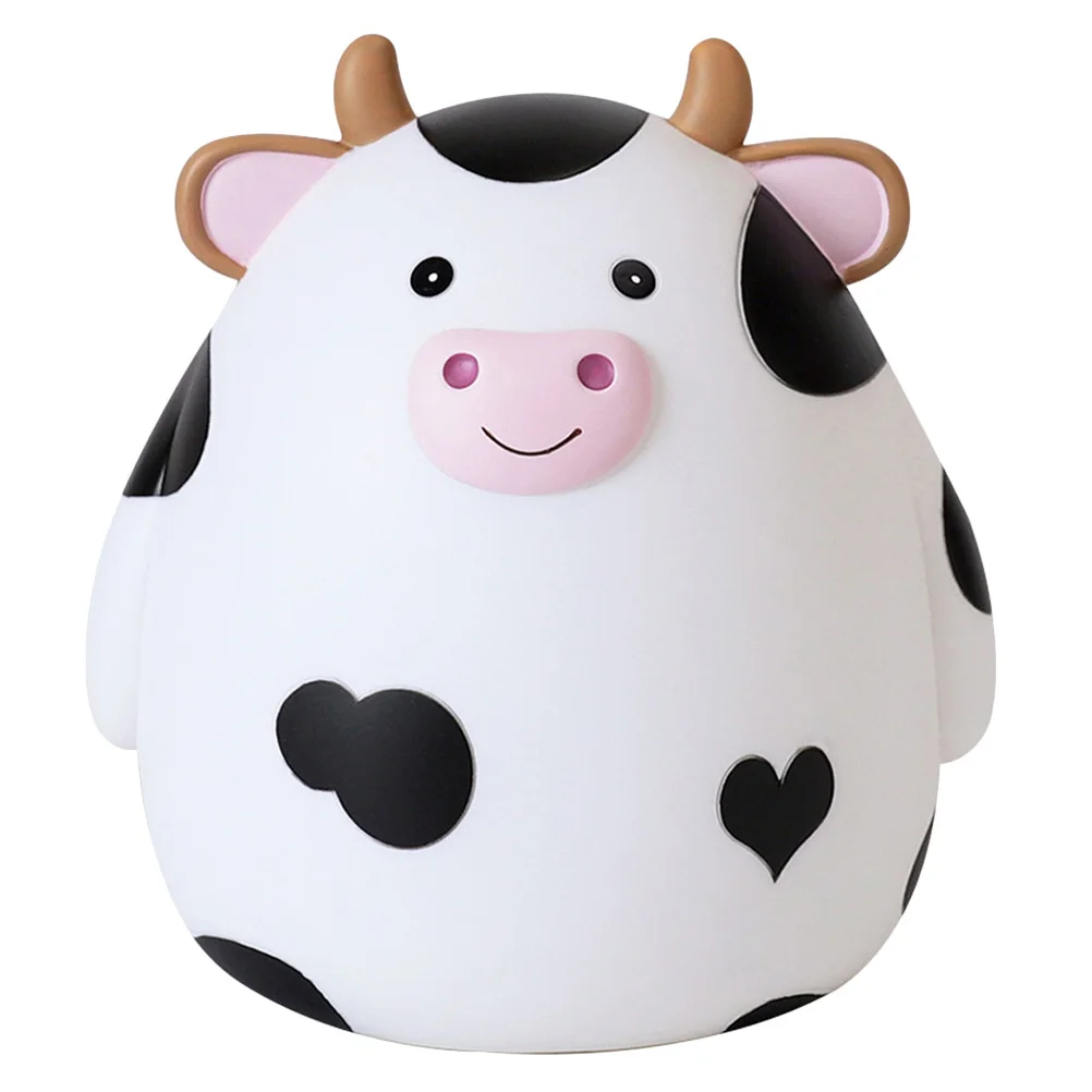 Cartoon Koe Spaarpot Premium Vinyl Mooie Desktop Muntpot Kinderen Geld besparen Educatieve Muntbank Cartoon Muntenpot
