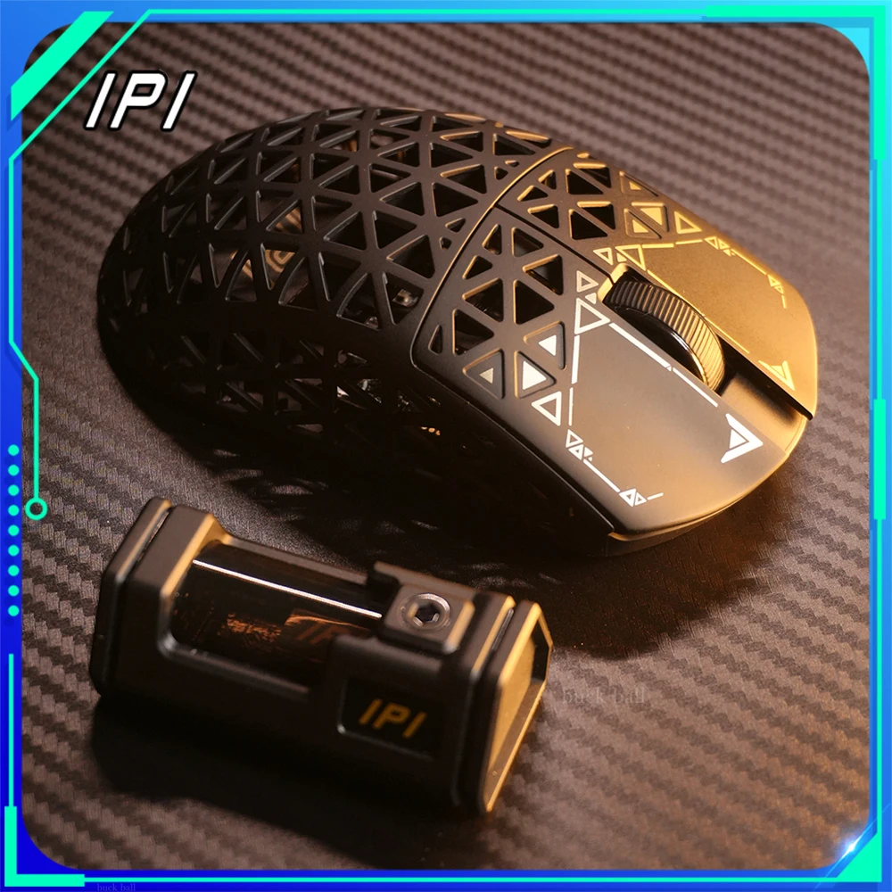 Ipi Float Mouse Paw3395 Tri Mode Wireless Mouse 8000hz Hollow Out Carbon Fibre Lightweight Fps Gaming Mice Custom Pc Accessories