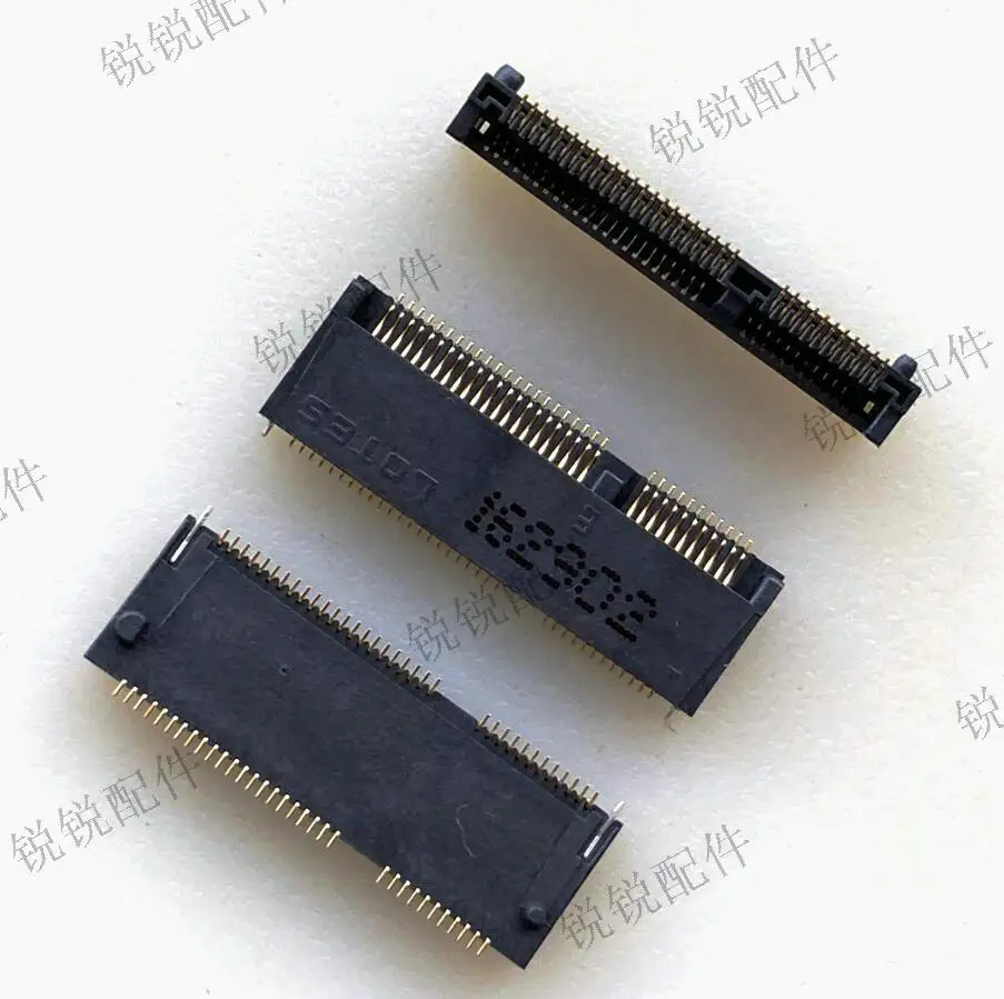 For LOTES NGFF 67P Connector M.2 SSD Slot, Receptacle 0.5mm E-KEY H3.2 Gold Plated