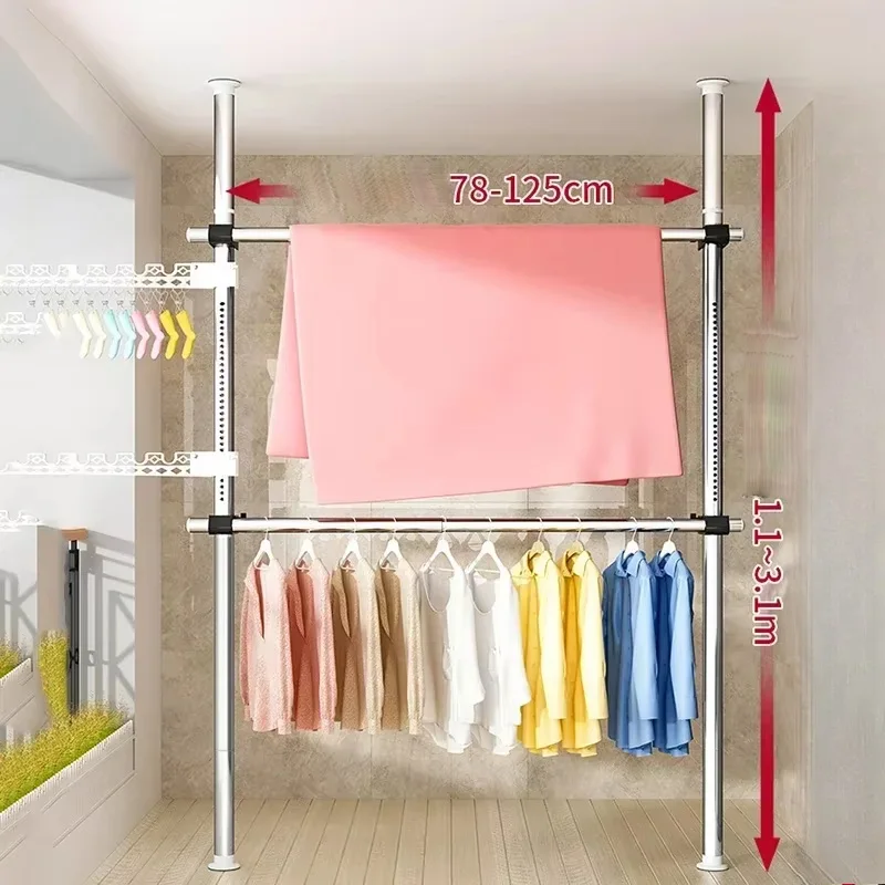 Coat Racks Clothes Hanger Clothing Storage Floor Bedroom Garment Rack Rail Living Room Percheros Wall Coat Rack Furniture WH25XP