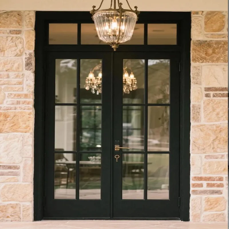 American Style High Quality Aluminum Alloy Tempered Glass Casement Door Balcony Door Entrance Door