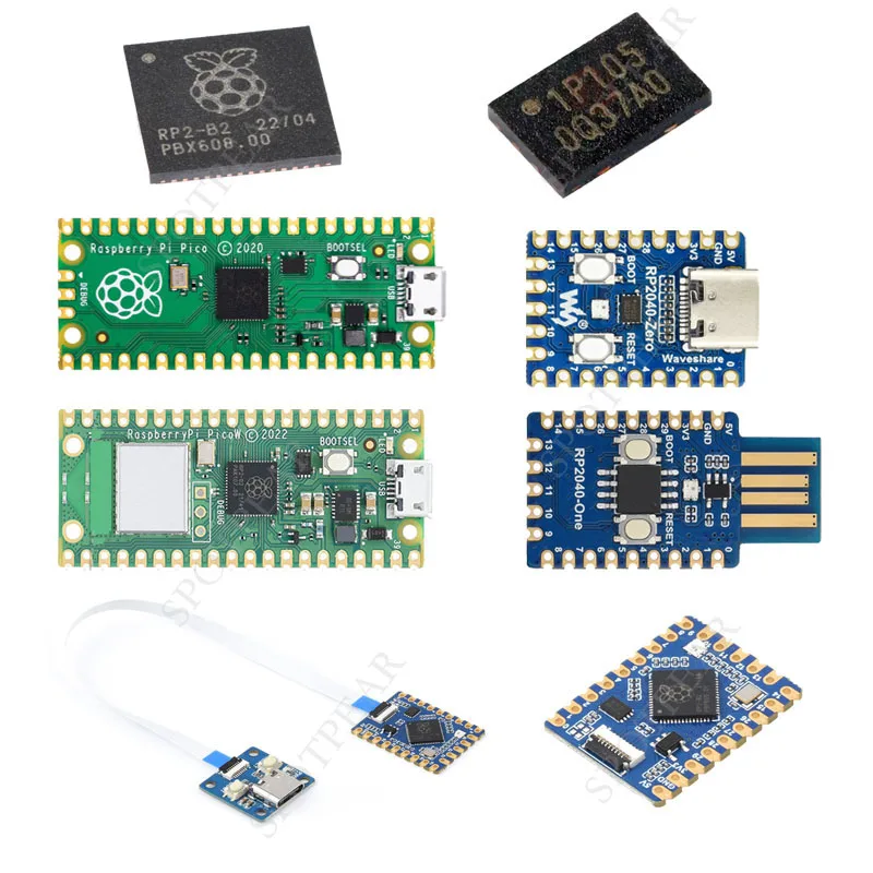 Raspberry Pi Pico / Pico W / RP2040-Zero/RP2040-Core-A/W25q16 & Rp2040 (Chip)/RP2040-Tiny/Nul One/Rp2040 Optie