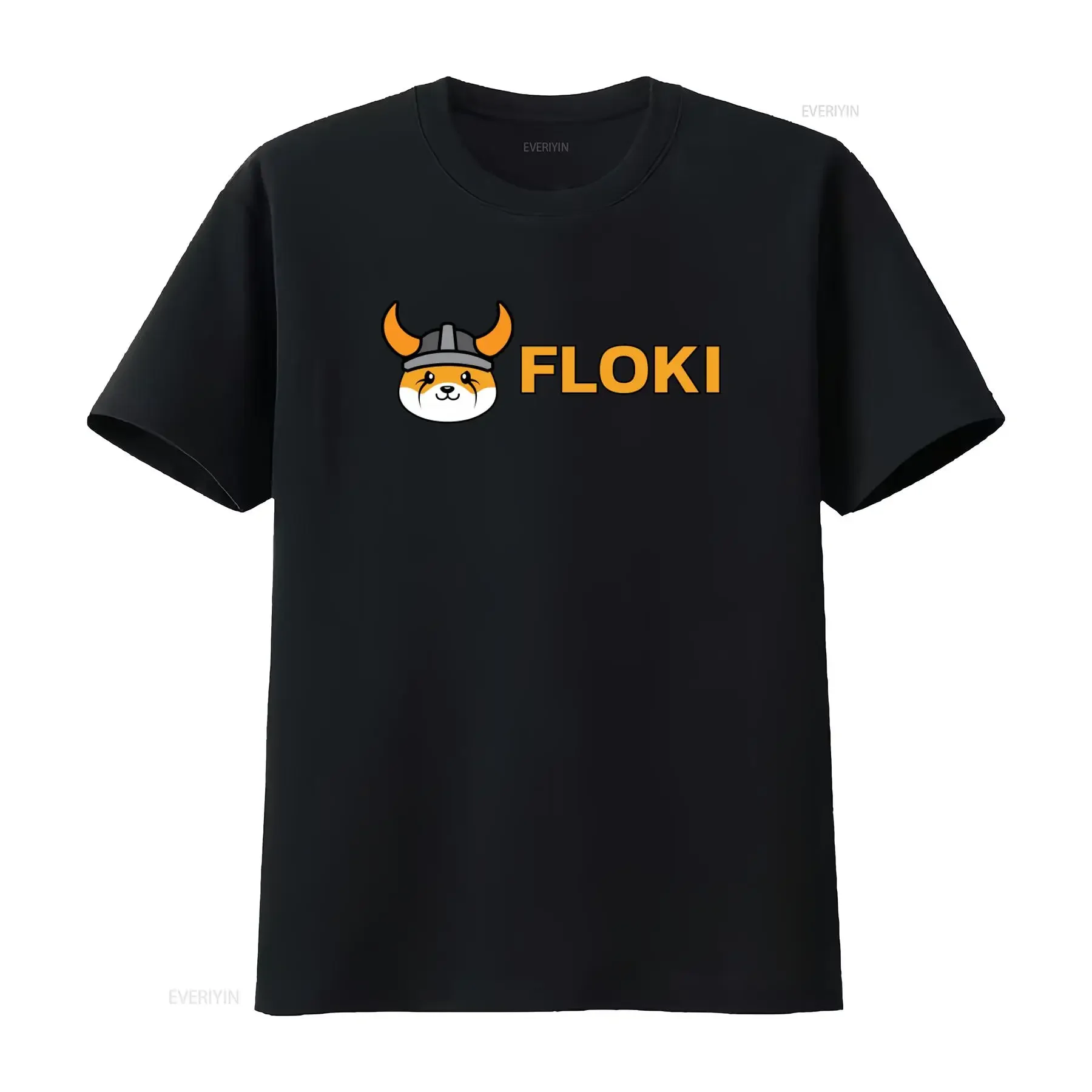 Футболка с круглым вырезом Floki Inu Design, винтажная, в стиле стритвир, с принтом криптовалюты, мемов, токенов, крипто и блокчейна