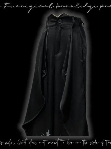 New Original Japanese Harajuku Cool Girl Fashion Gothic Irregular Pants Female Temperament Black Kawaii Pants Skirt