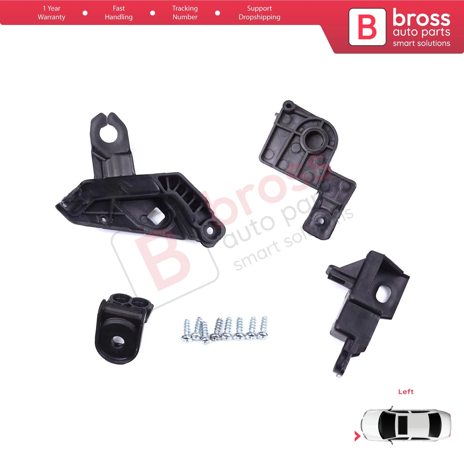 BHL586-1 Headlight Holder Mount Repair Bracket Tab Set Left Side for Toyota Corolla MK12 E21 EA1 EH1 2019-On 81170-02T30