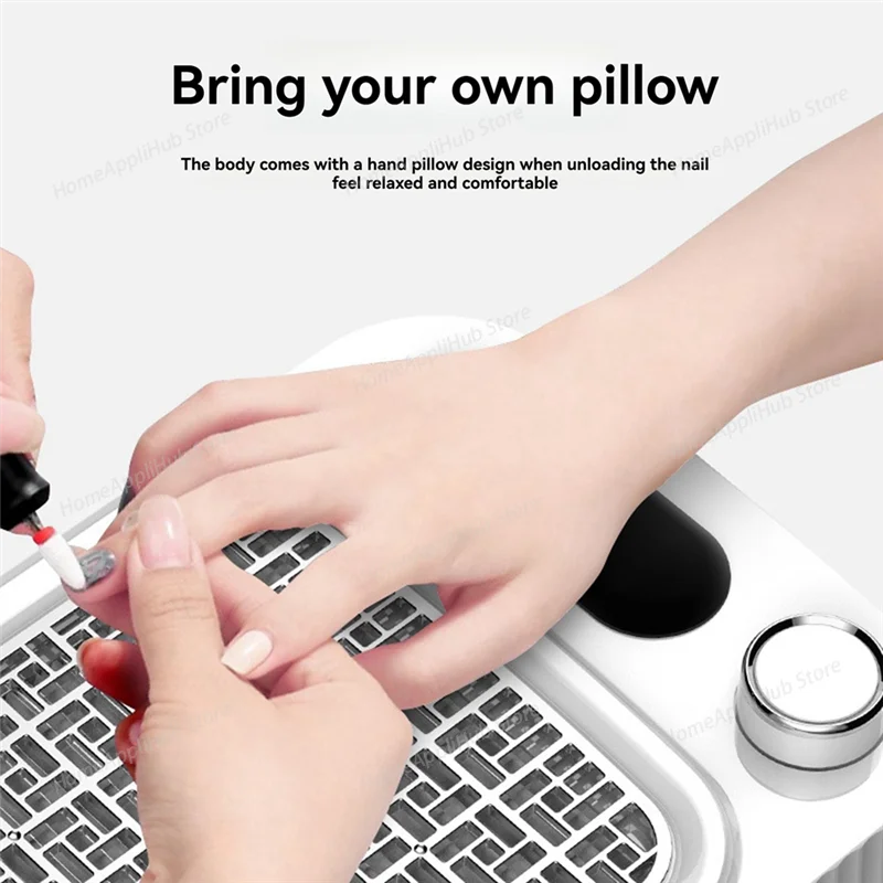 

80W Powerful Nail Vacuum Cleaner Low Noise Professional Nail Art Collector With Reusable Filter Nail Polish Collector Equipment