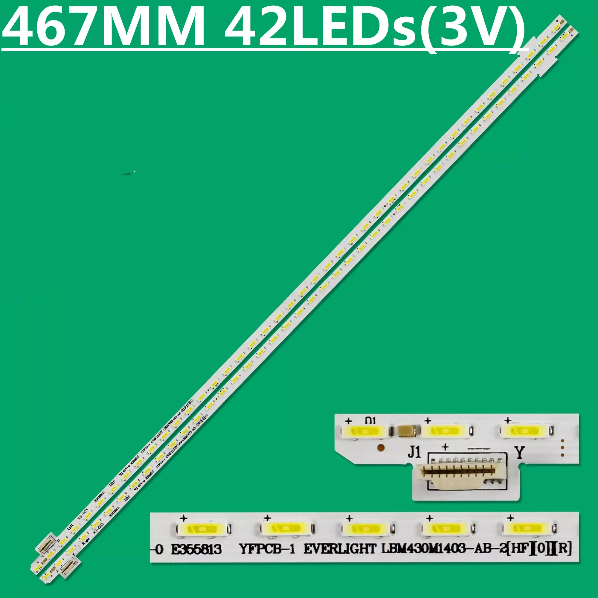 

467MM LED Backlight Strip 42lamps For LBM430M1403-AB-2 KDL-43W755C KDL-43W800C KDL-43W805C KDL-43W807C KDL-43W809C LV430FWME01