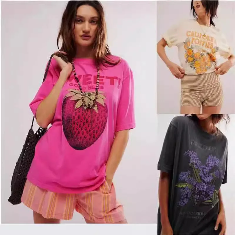 เสื้อผู้หญิงสไตล์เรโทร ลายดอกไม้ พิมพ์ลาย ทรงหลวม ใส่สบาย ผ้าโพลีเอสเตอร์ แขนยาว ทรงหลวม