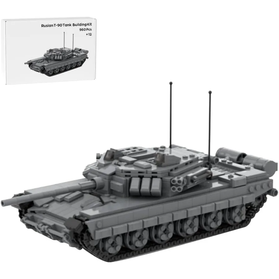 

1 35 Scale T90 Tank Building Set Military Theme with 960 Pieces for Teens and Adults Detailed Manual Assembly Model Using Durab