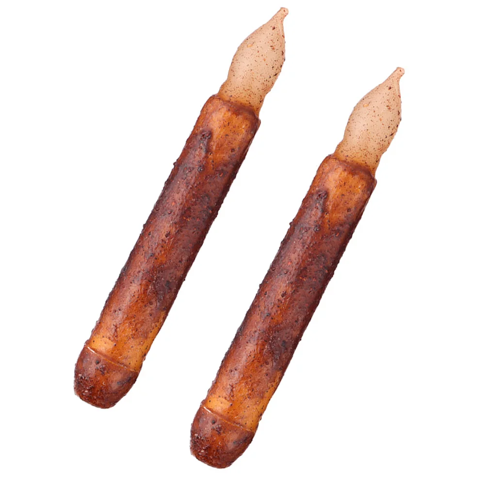 2 個のハロウィンヴィンテージ LED ランプブラウン装飾ポータブルライトホームパーティーフェスティバルハロウィンランプ用