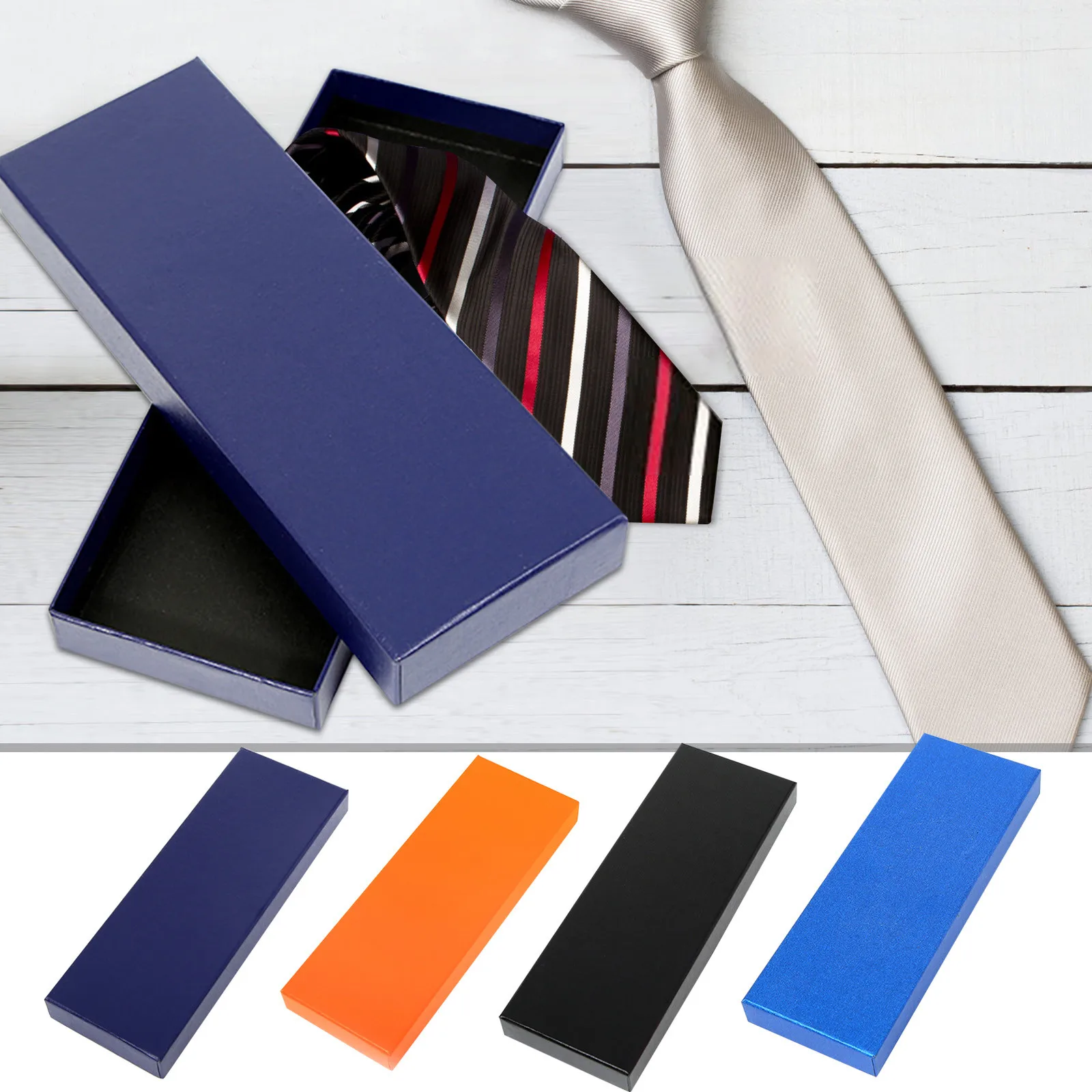 Gift Wrap Tie Boxes Men Tie Gift Box Men Women Sock Scarves Gift Boxes With Lids Cardboard Paper Gift Box For Birthday