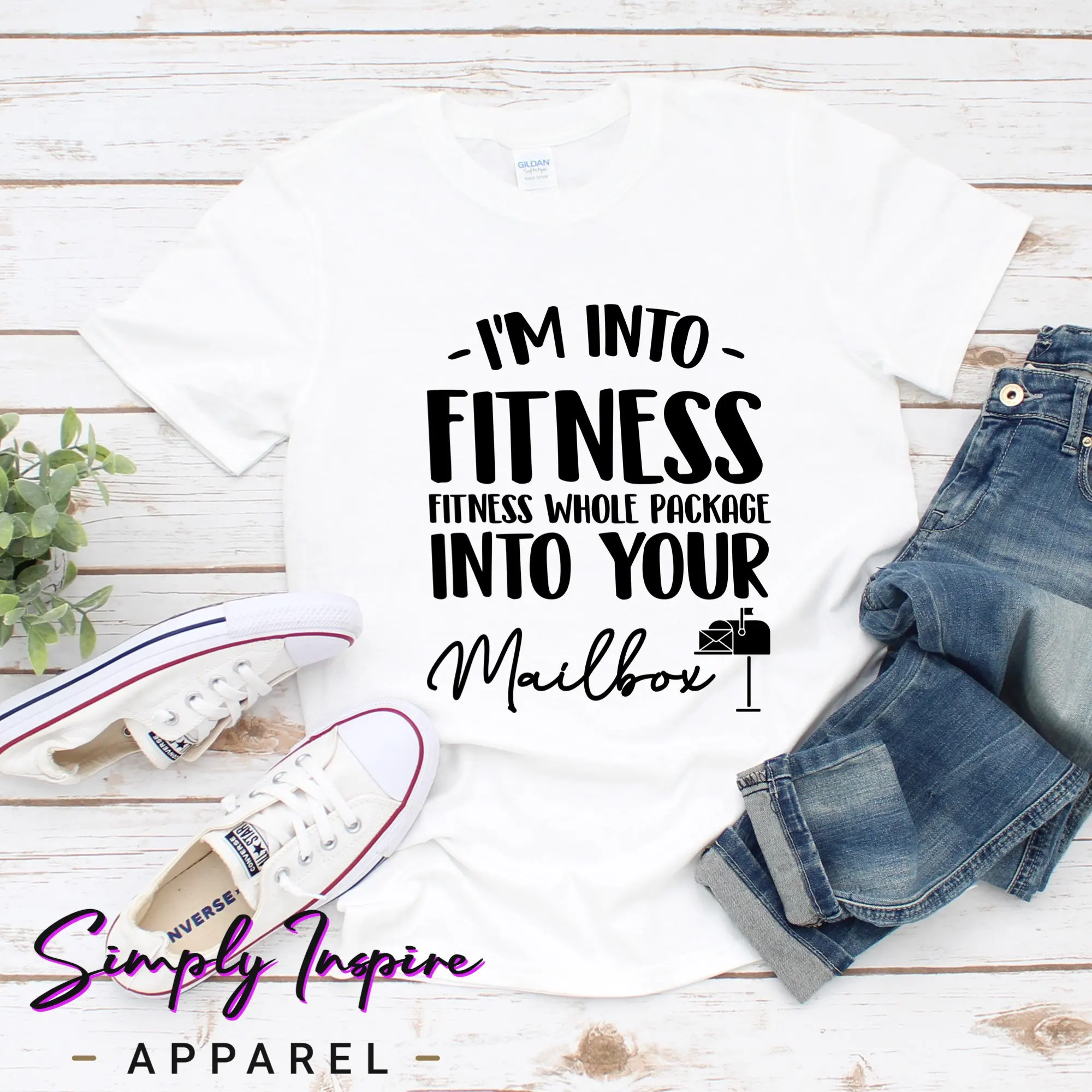 Postal Worker T Shirt I'M Into Fitness Whole Package Your Mailbox Postman Mailman S