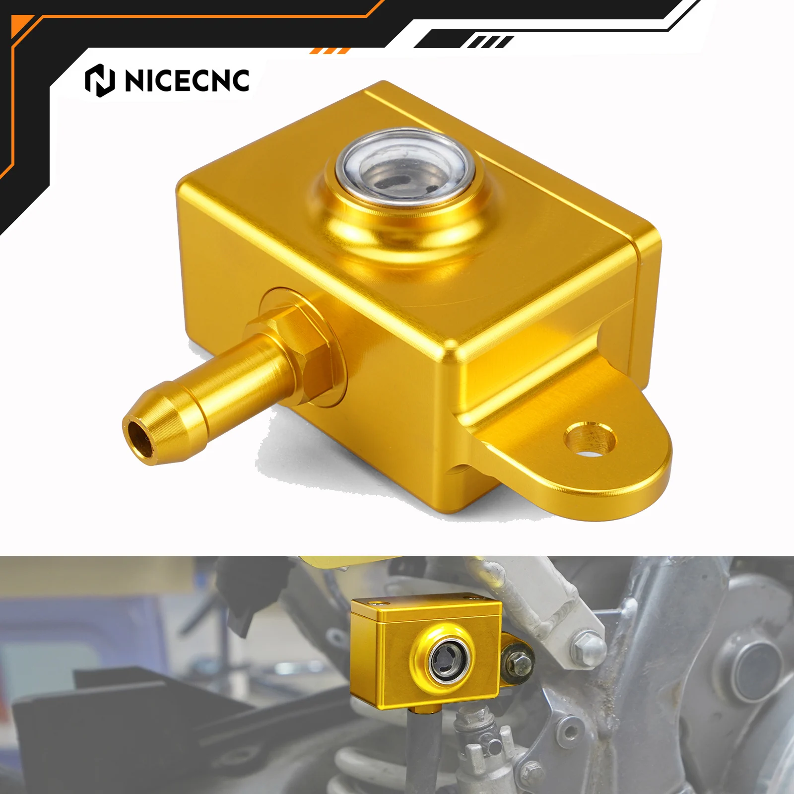 

NICECNC DRZ400SM DRZ400S DRZ 400S 400SM DRZ400 SM S 2000-2024 2023 2022 Aluminum Rear Brake Master Cylinder Reservoir Cover Cap