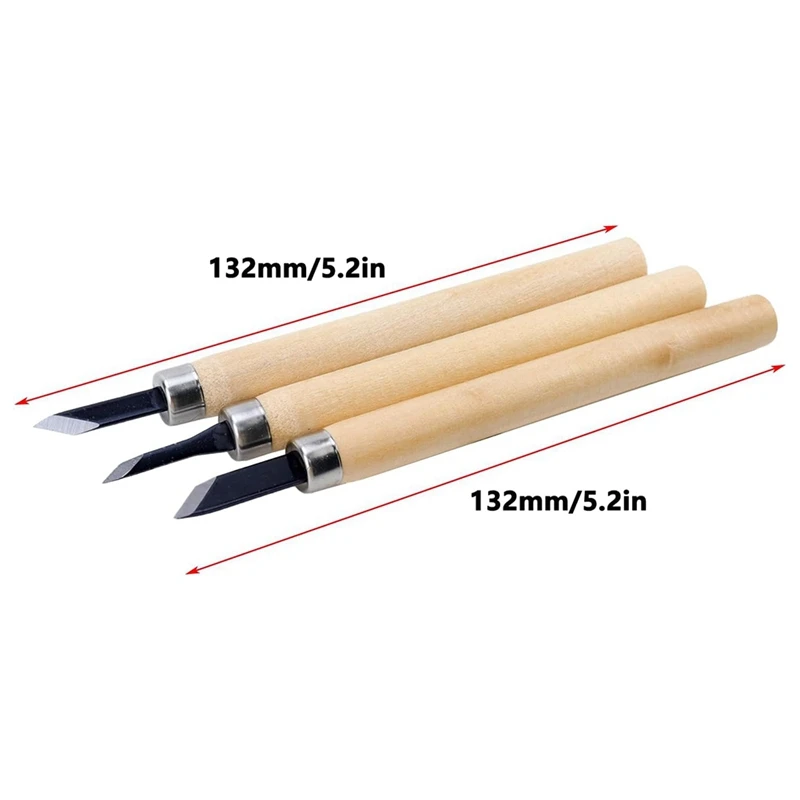 مجموعة أدوات نحت الخشب ABHU احترافية، مجموعة أدوات نحت الخشب من الفولاذ الكربوني مكونة من 12 قطعة، أدوات نحت الخشب رائعة للنحت