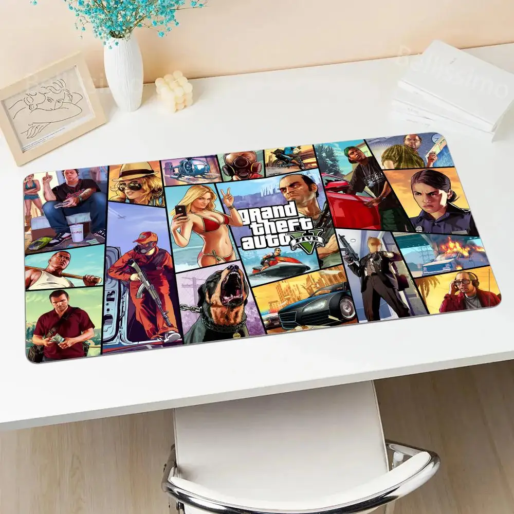 G_grand T_theft A_auto GTA XXL Mouse Large Mouse Pad Rubber Gamer Keyboard Mat Kawaii Mouse Mat Gaming Accessories XL Mousepad