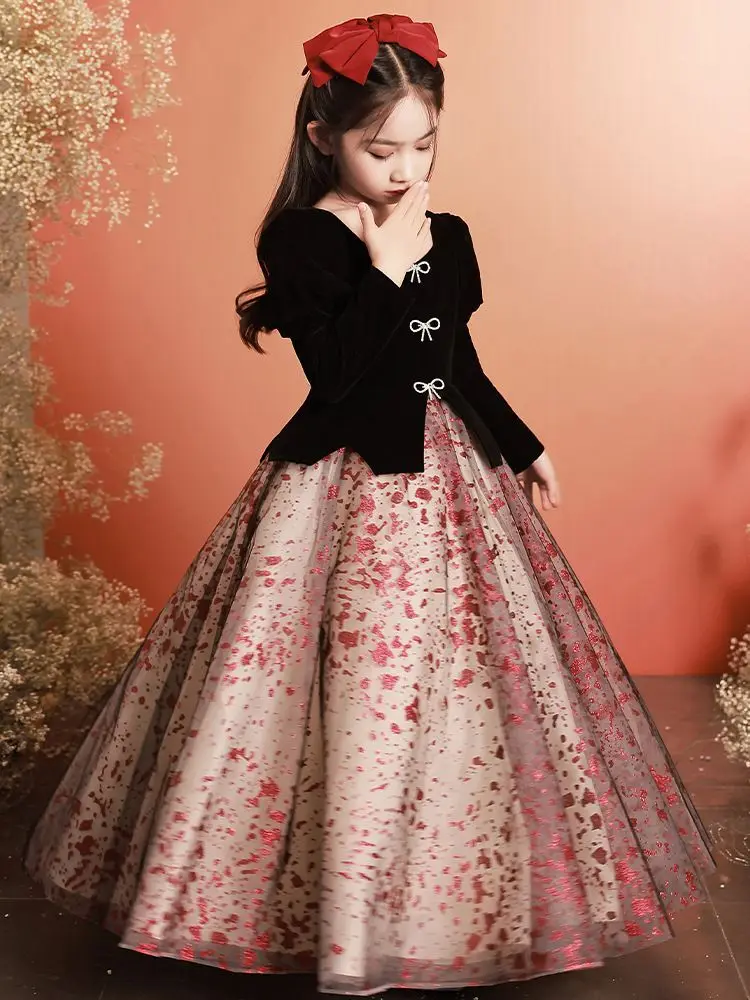 

Summer Short Sleeve Gauze Pink Kids Girls Princess Childrens Dress 2026 Dress Bubble Sleeves Fluffy Girls Birthday Dress