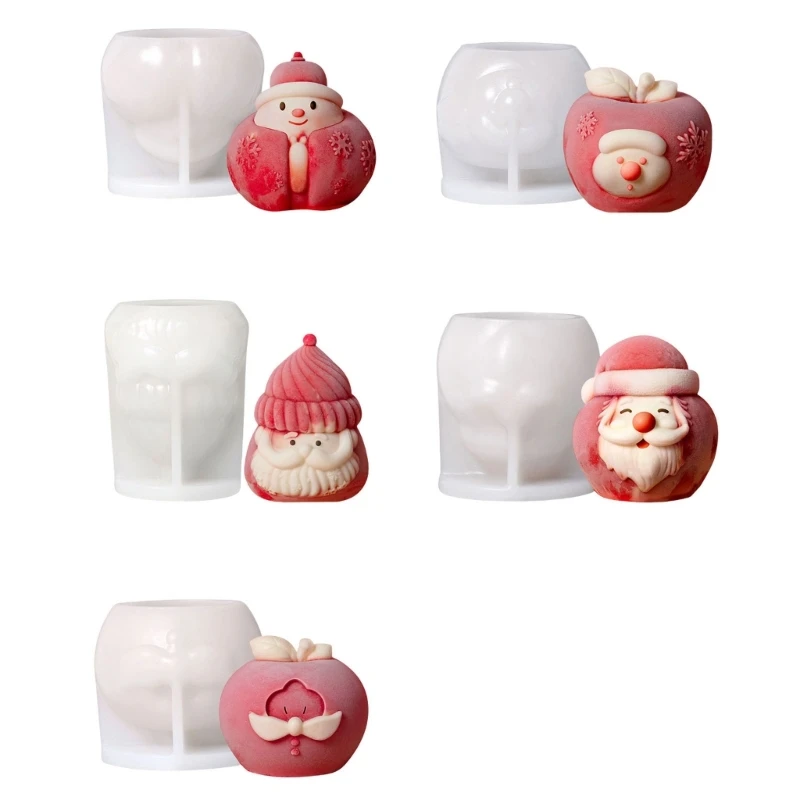 Christmas Santa Silicone Molds Fondant Mousses Cake Molds Making Pastry Chocolate Molds Baking Decorating Tool Nonstick