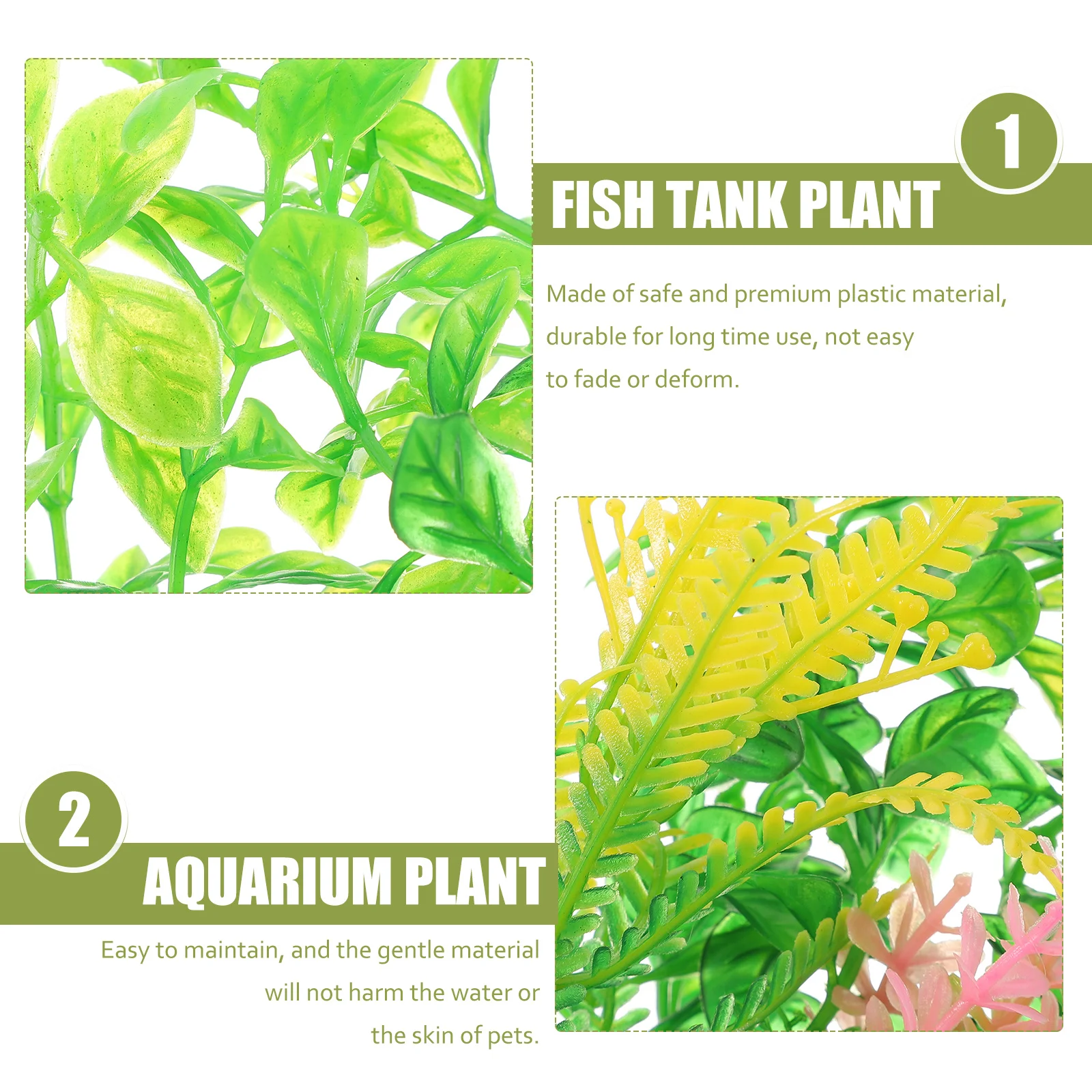 

Aquarium Plant Plastic Artificial Water Grass Fish Tank Decoration for Reptile Terrarium Pets Hide Play Natural Environment