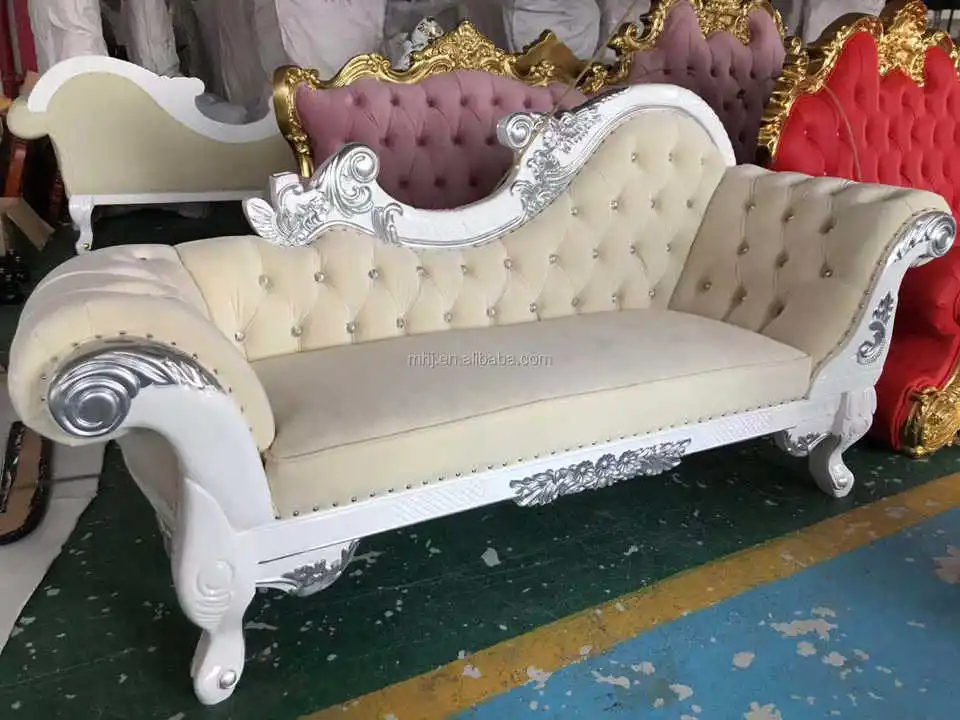 Modern European Style Luxury Sofa King Throne Chair For Wedding Double Seat Leather Sofa for Hotel