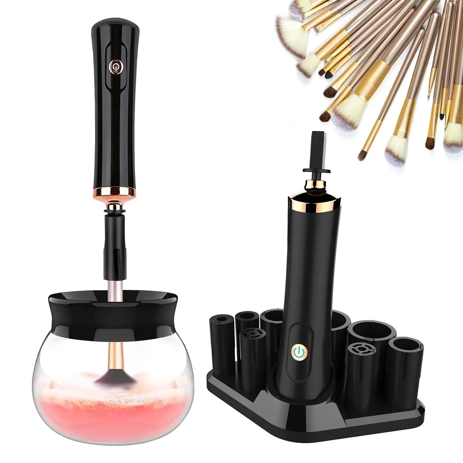 Electric Makeup Brush Cleaner Machine Makeup Brush Cleaner Dryer In 360 Rotation Suit For All Size Cosmetic Brushes