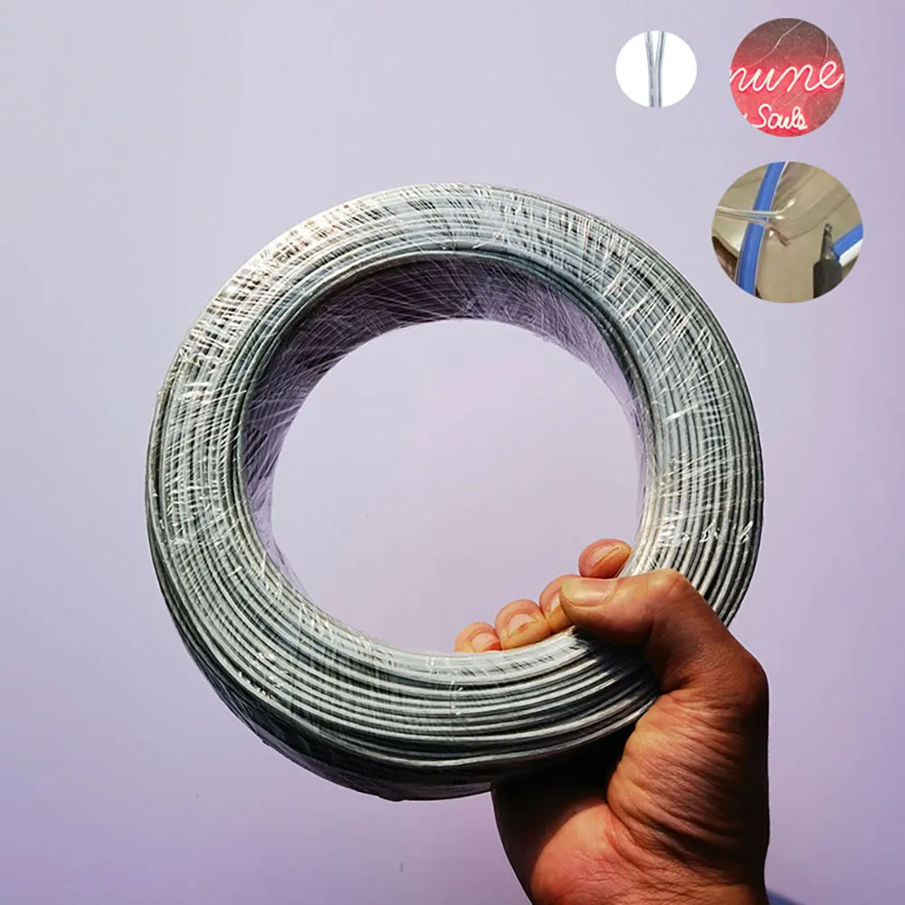 Conduziu a Luz de Néon de Solda Fio Prata Conector Médio Faça Você Mesmo Fio Elétrico 2pin 22awg 20awg 18awg para 12v Neon Lâmpada de Solda 100m