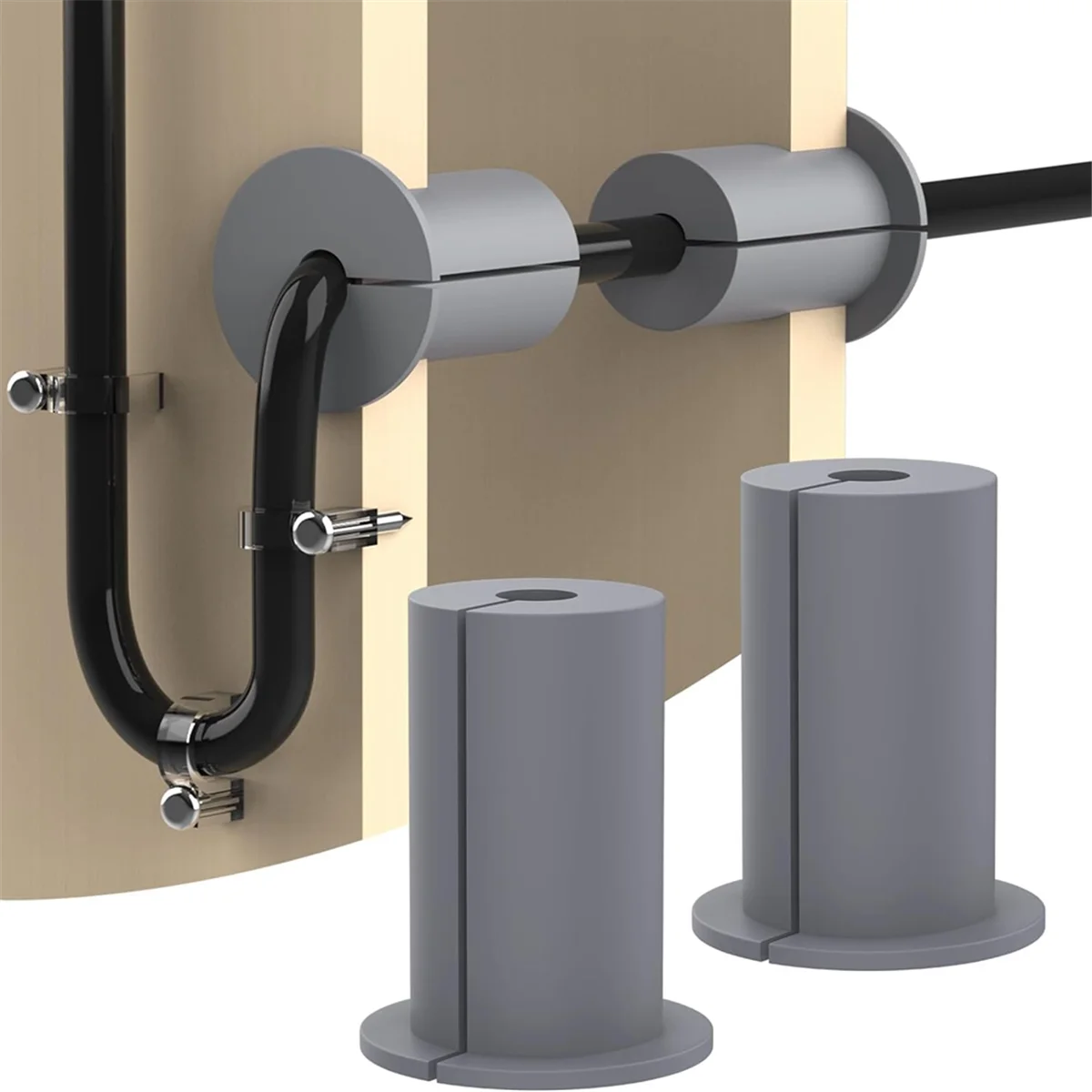 ABBO-2PCS Wall Grommets for Starlink Cable, for Streaming Organizing Protecting Cords, for 1Inch Hole Routing Kit