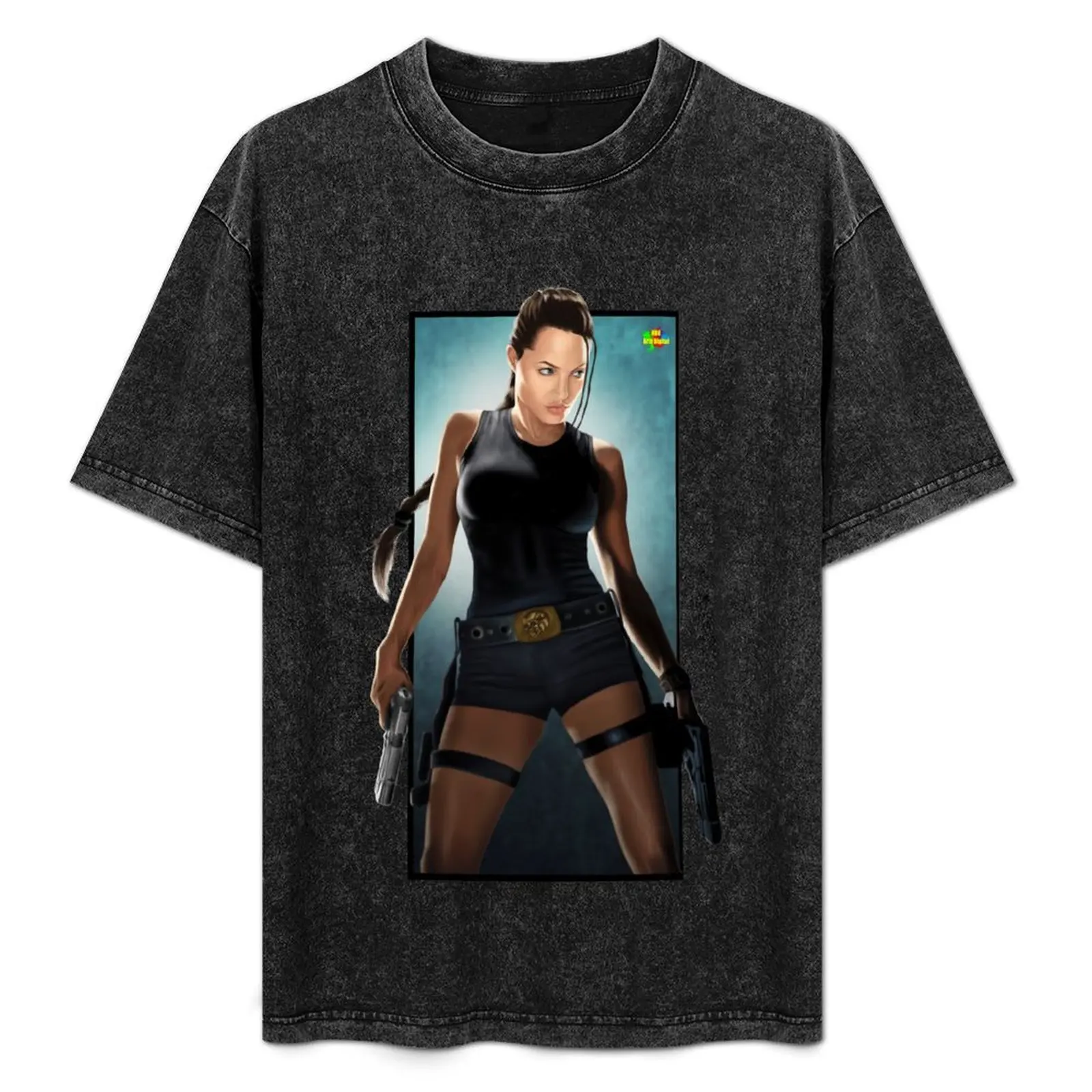 

Tomb Raider Angelina Jolie Gifts Movie Fan T-Shirt Halloween Casual T-Shirt