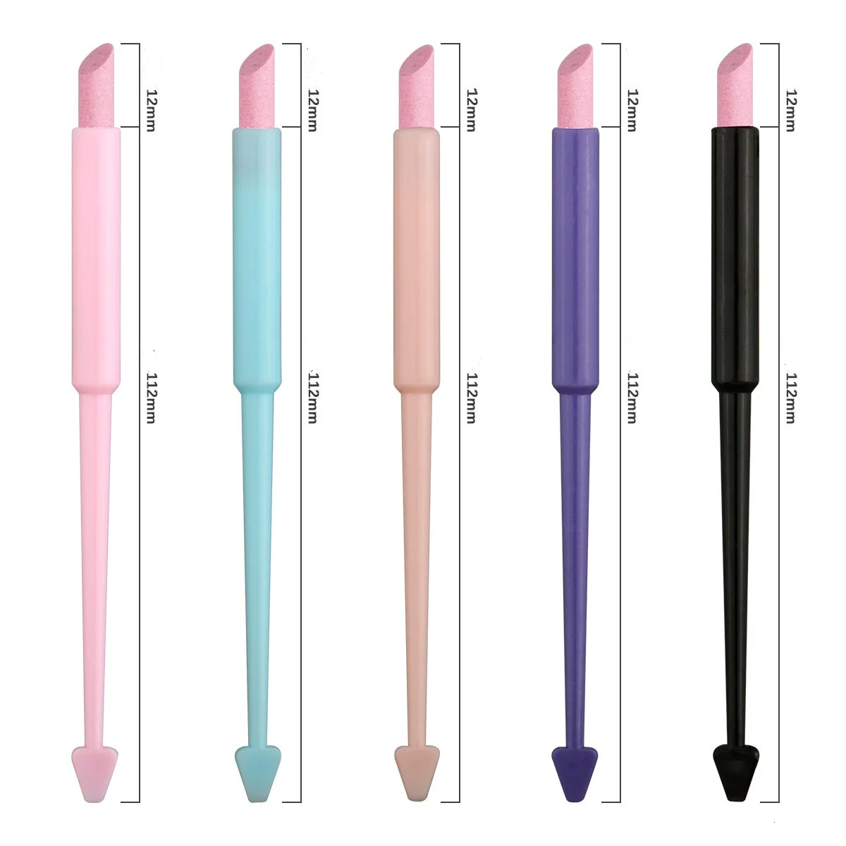 5PC Manicure Quartz Polishing Pen Set Dead Skin & Cuticle Remover Quartz Pen Fine Sanding Quartz Stone Nail Cuticle Pusher