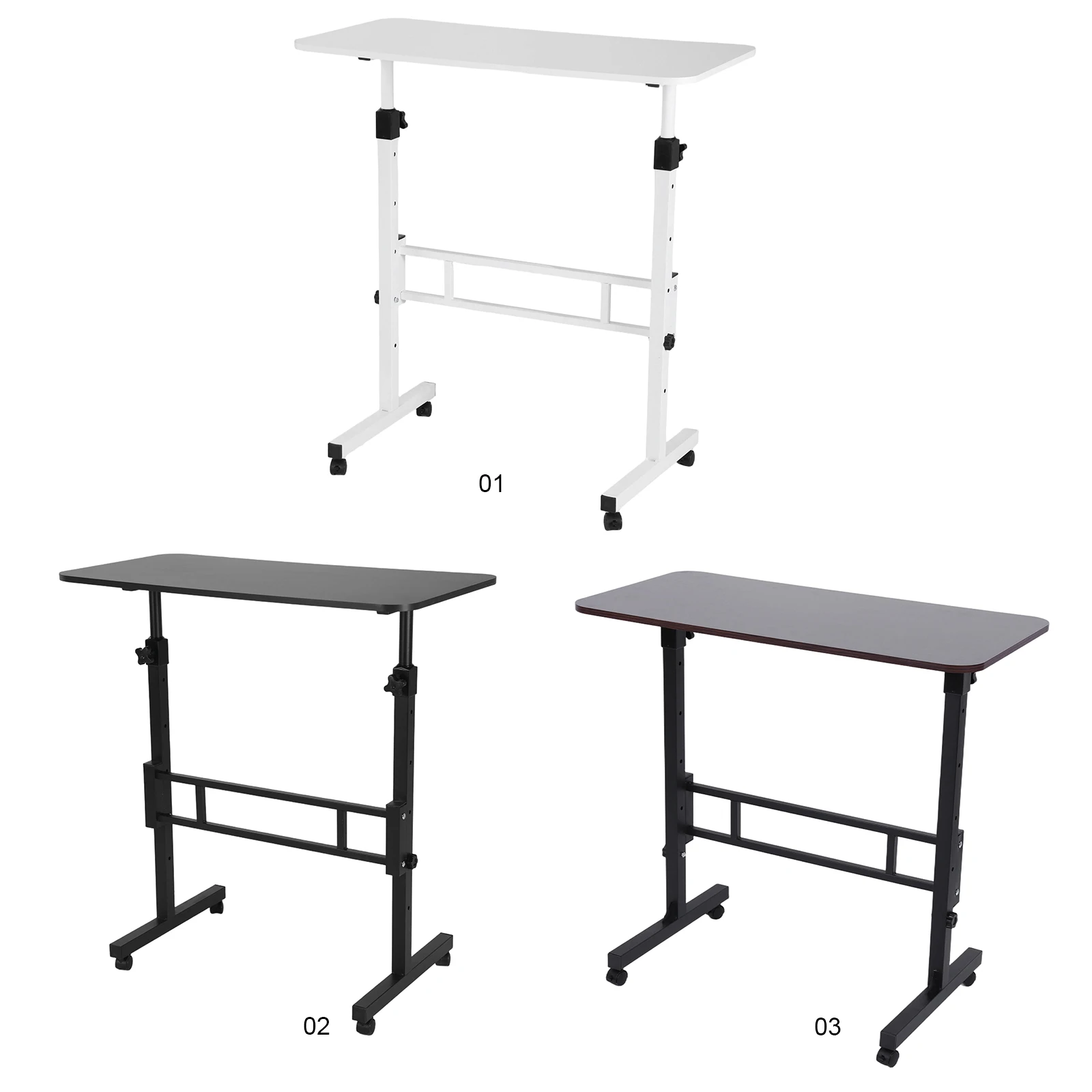 

Portable Laptop Desk Adjustable Height Rolling Desk 16x31.5 Inch for Home Office