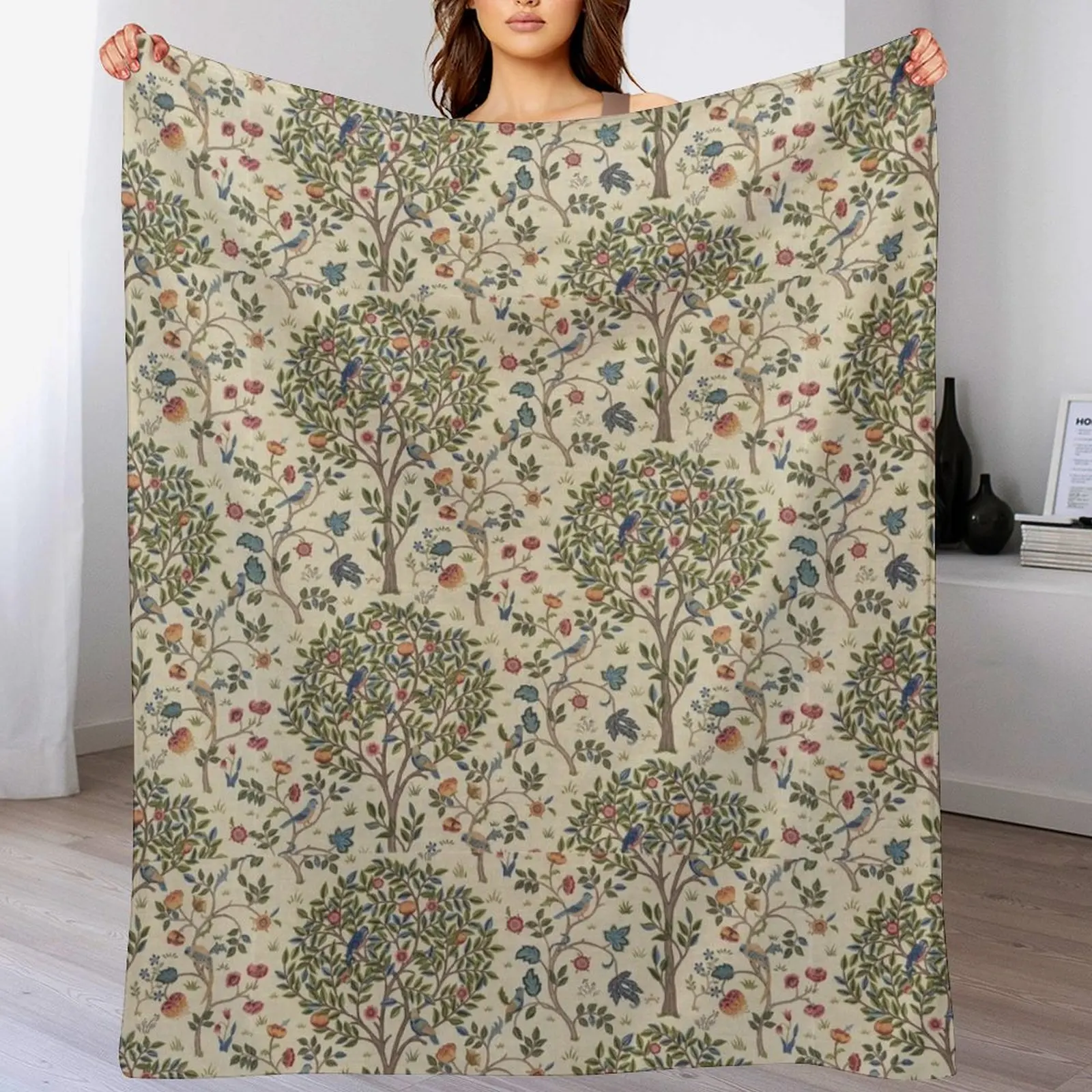 

William Morris Victorian Arts and Crafts Movement Designer Throw Blanket Kid'S Extra Large Throw Blankets