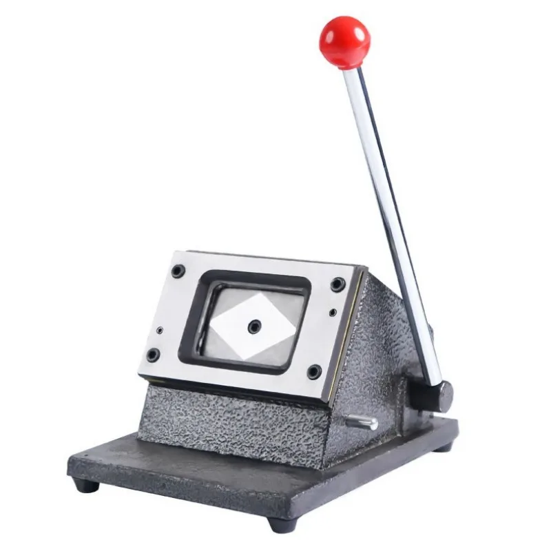 53 * 80Mm Manual Square Integrated Refrigerator Sticker Equipment Rotary Metal Badge Making Badge Machine