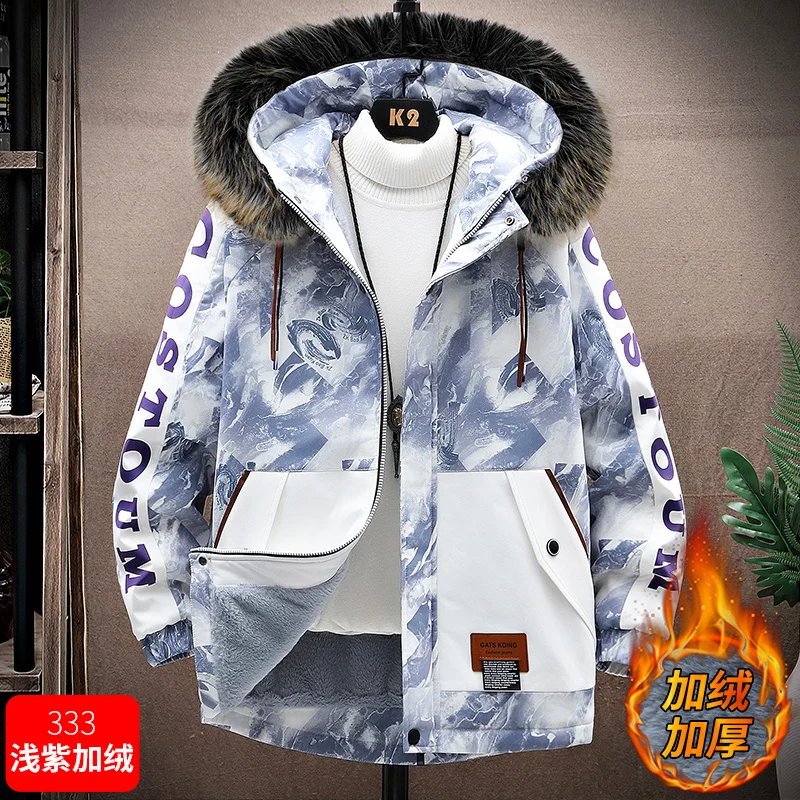 

2023 Men's Jacket Warm Clothing Parkas Waterproof Windproof Big Fur Hooded Collar Thick Top Quality New Winter Outerwear Z96