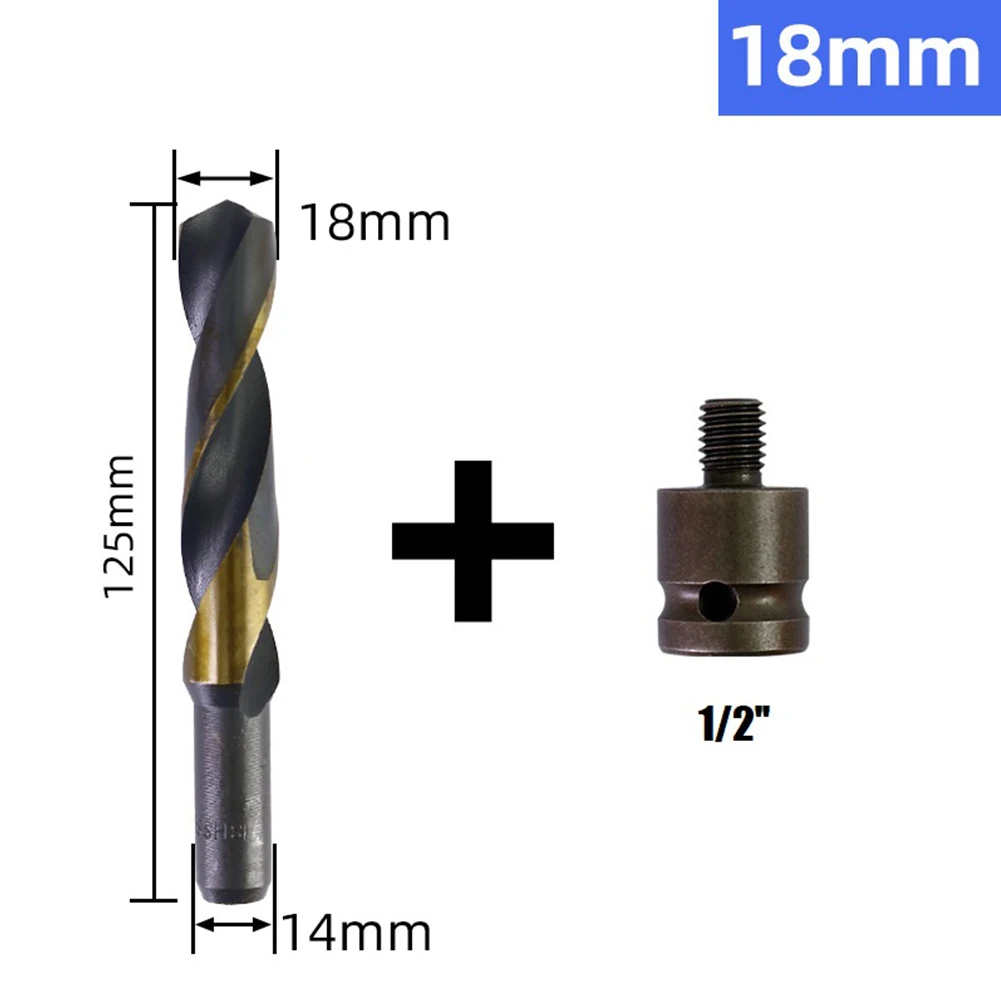 14 25mm Diameter HSS Drill Bit Set with 1/2\'\' Adapter – Suitable for Various Materials Including PVC and Plastics