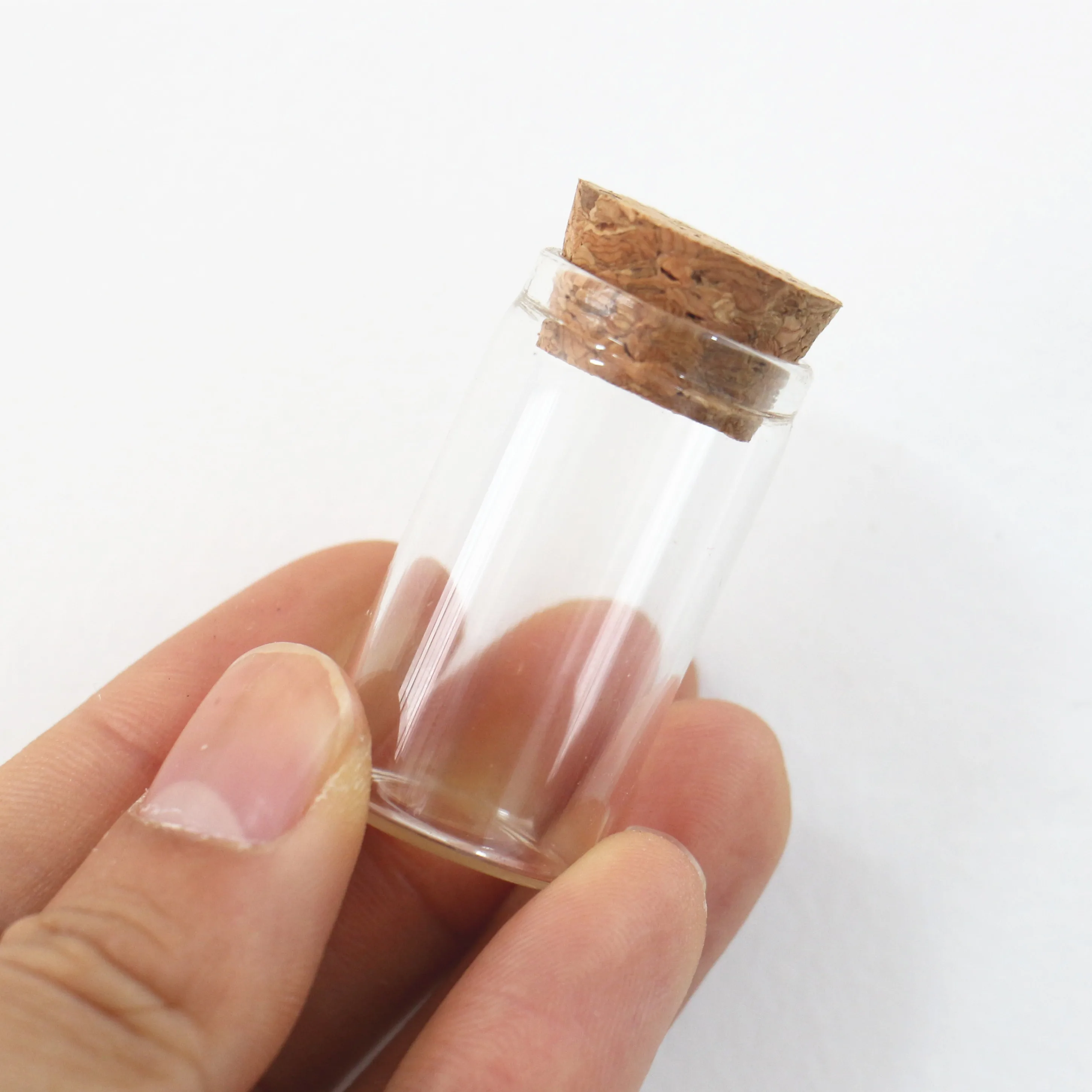 100 pcs/lot 17*22*40mm Glass Bottle glass Jars Test Tube Cork Stopper Mini Spice Bottles Container Small DIY Vials Tiny Bottles