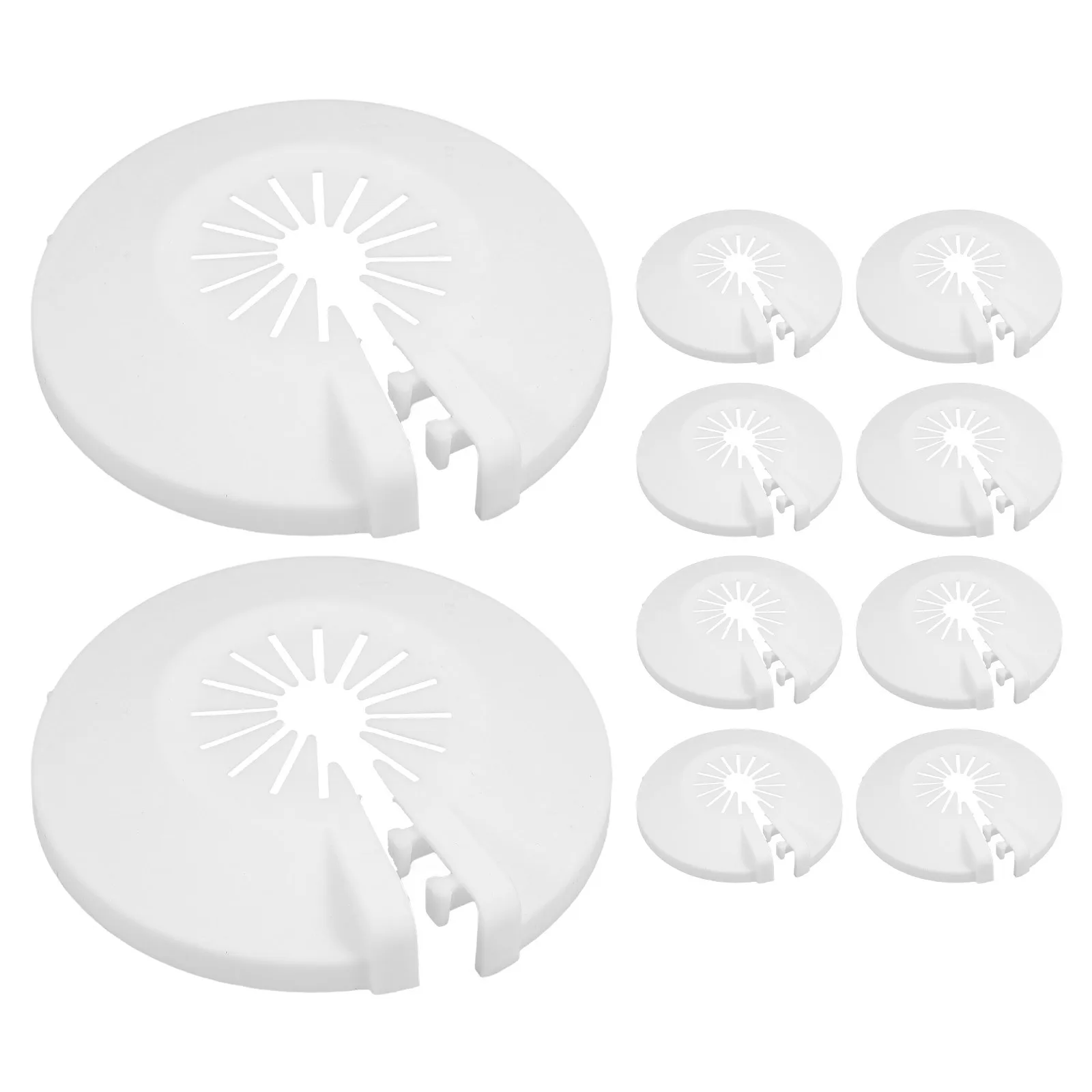 أغطية رأس رشاش الحريق 10 قطعة لوحات شعار حماية شفة جدارية بلاستيكية لتزيين الأنابيب 15 مللي متر 20 مللي متر