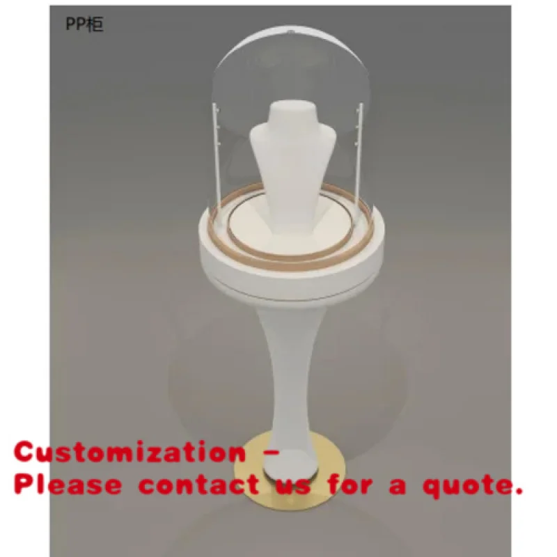 custom.High Quality Rectangular Glass Cover Display Cabinet with LED Lighting White Retail and Museum Use