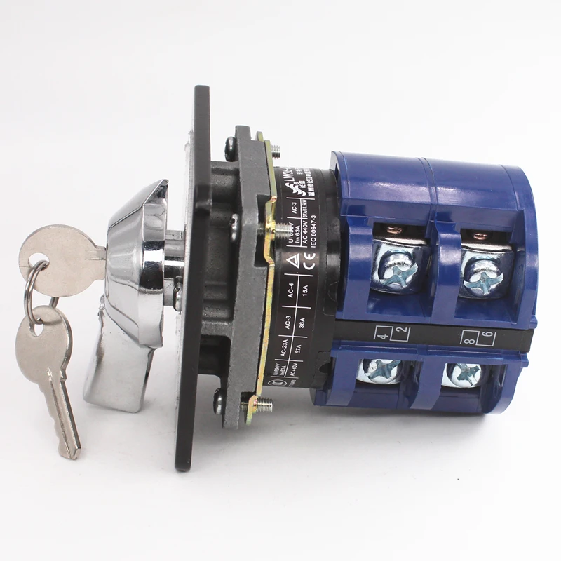 

LW26-63A Universal Transfer Switch 380V Power Cut-off with Lock To Prevent Misoperation, Main Control Load on/off 4P
