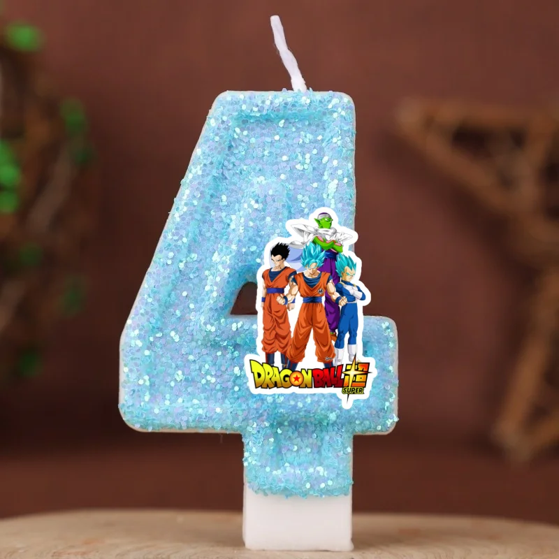 Dragon Ball Son Goku Digital Candle Number 0-9 Kids Birthday Cake Decoration Supplies Cartoon Anime Party Accessories Supplies view 4