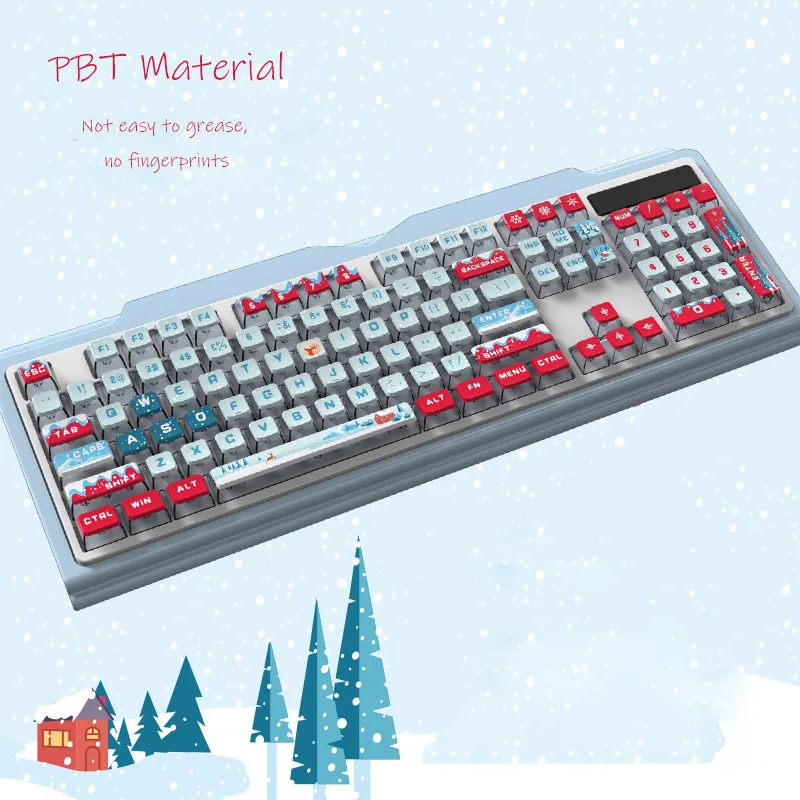 116 Keys Pudding Transparent Ice kingdom Themed Keycaps ASA Profile Dye Sub PBT RGB Backlit Keycaps for Mechanical Keyboards