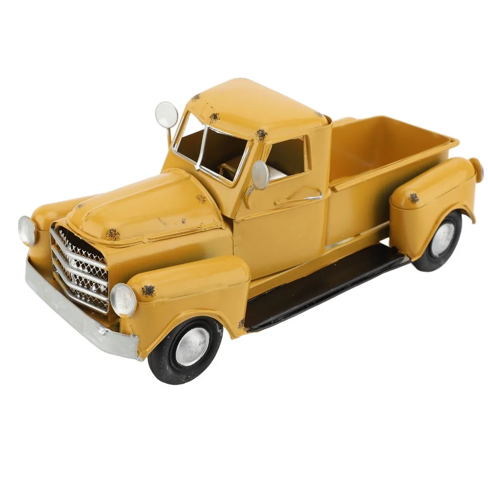Collectible Vehicles Iron Pickup Truck Model Vintage Tabletop Pickup Truck Farmhouse Truck Decor Home Decoration