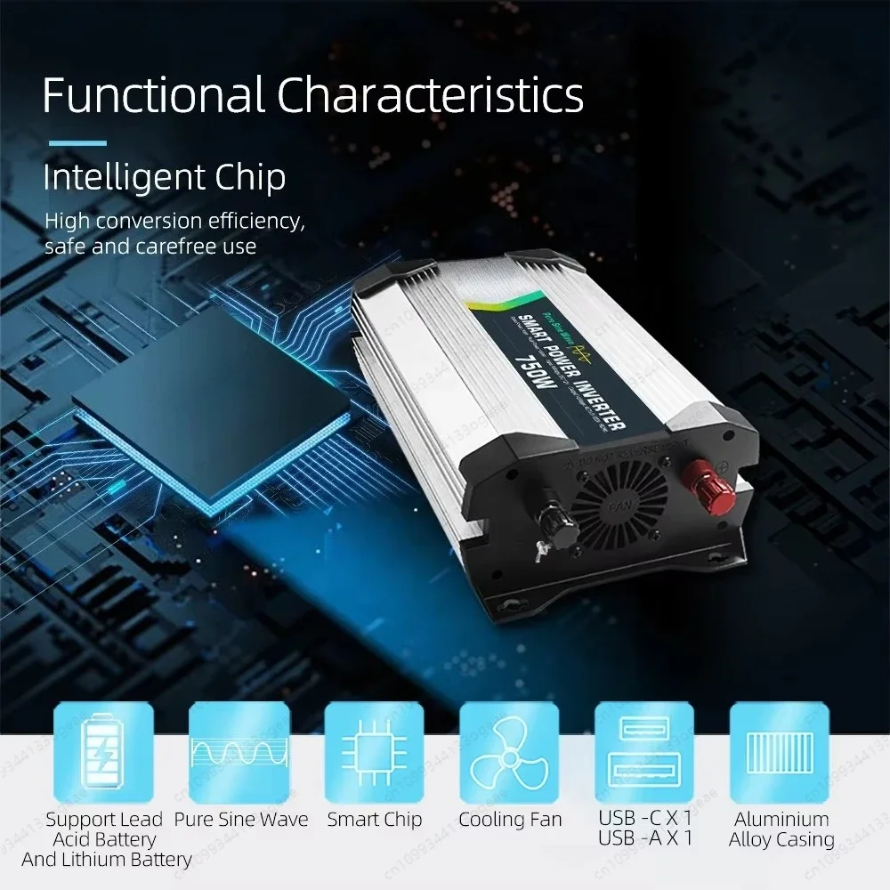 12V to 110V American Standard 400W Pure Sine Wave Car Inverter High Power Power Converter