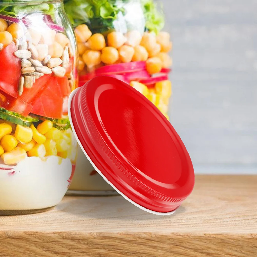 

24Pcs Mason Jar Lids Tinplate Strong Leak-Proof Seal Covers for Regular Mouth Canning Jars Food Storage Jam Jar Covers