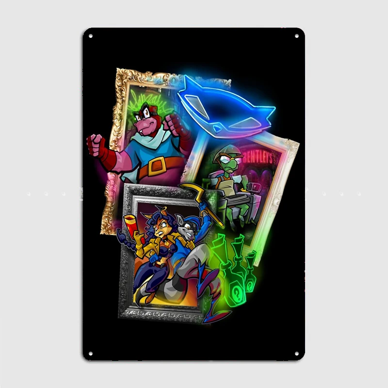 Sly cooper FRAME (D0T)2023 Poster Metal Sign Bedroom Indoor Outdoor Home Decor Bar Custom Posters Wall Room Decorations