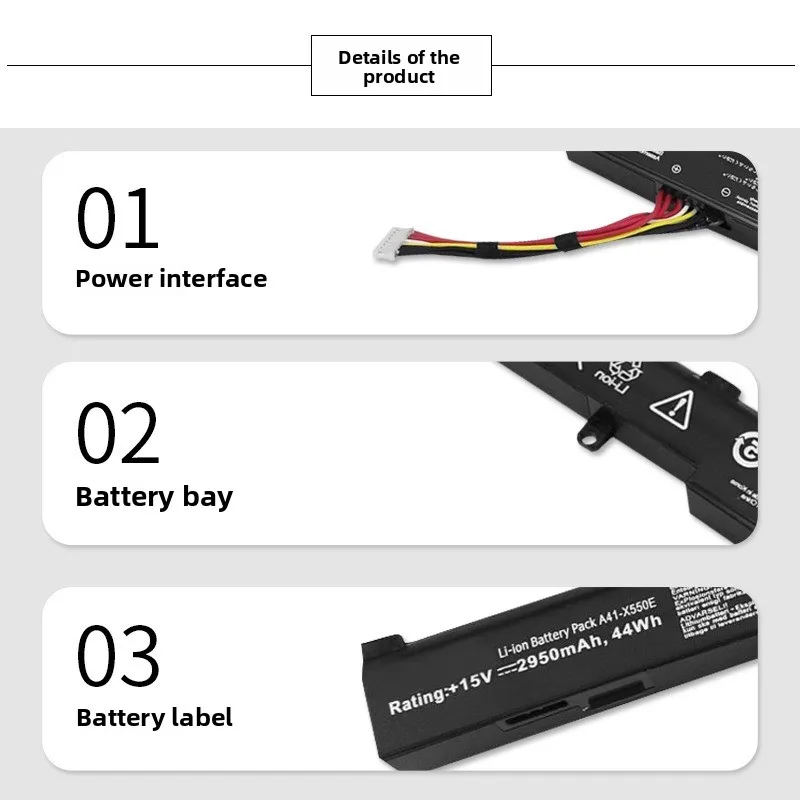 ل ASUS A540L F540U R540UP FL5700U X540LJ5005 بطارية الكمبيوتر المحمول A31N1519 11.25v 2600mah